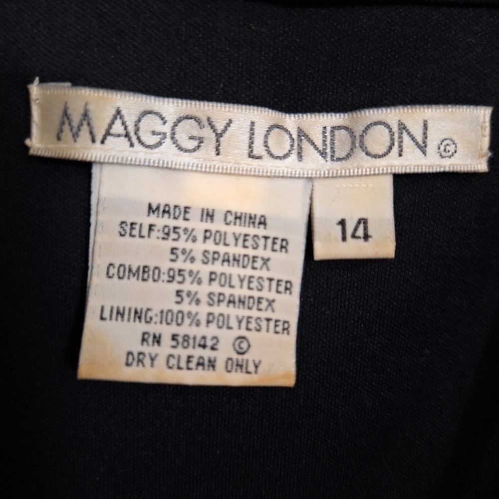 NWOT Vintage Maggy London Sleeveless Floral Empire Waist Dress.  Size 14 - Picture 2 of 6